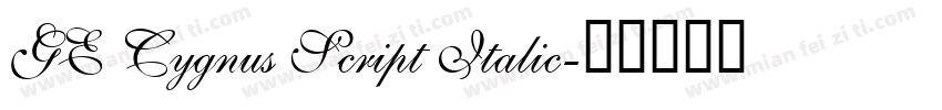 GE Cygnus Script Italic字体转换